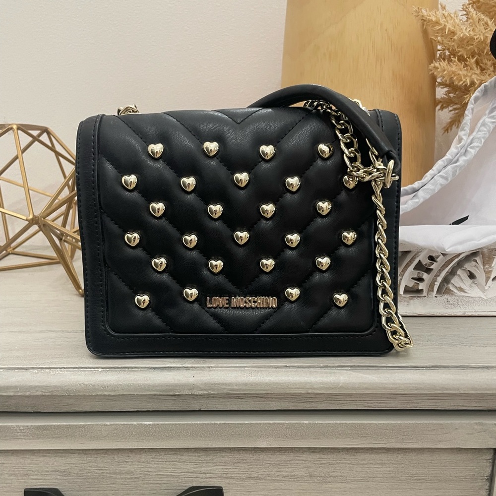 Black Love Moschino bag.